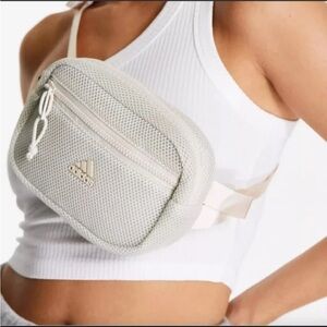 Adidas Air mesh off white ecru waist crossbody festival bag